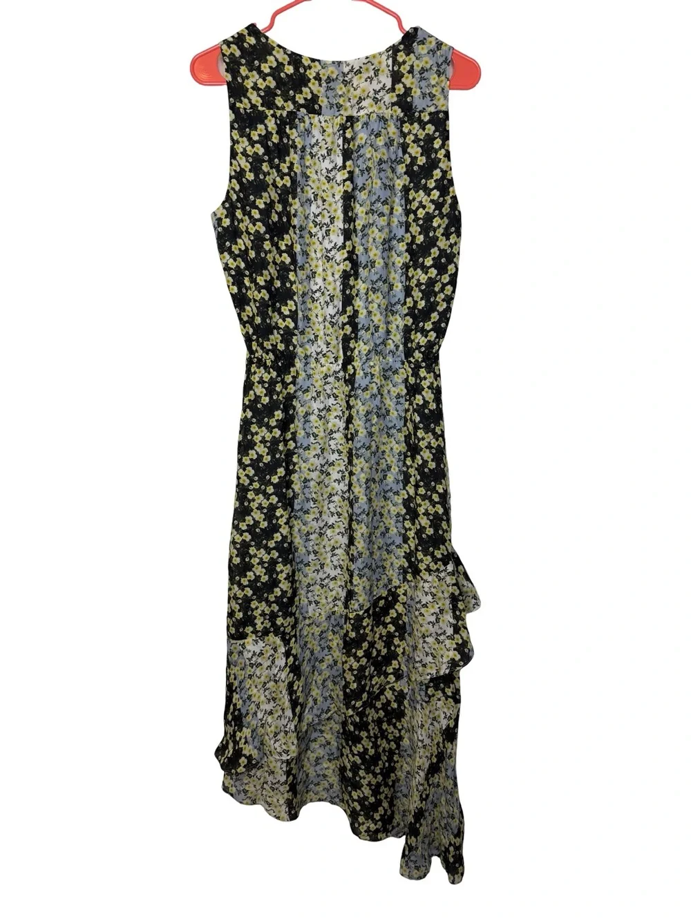 ✨🌼 NWT Parker Blossom Stripe Floral Asymmetrical Midi Dress Small 🌼✨